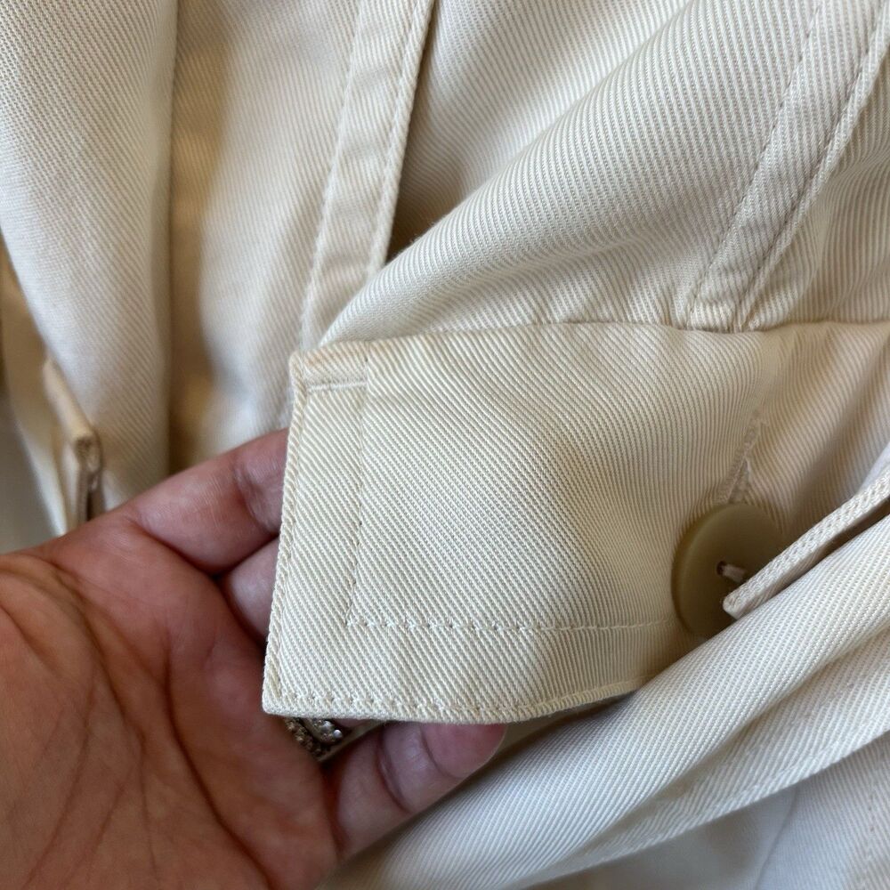 Talbots Tie Waist Vest Cream Resort Safari Outdoors Quiet Luxury Women’s Size 4 - Picture 12 of 13